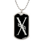Initial X v001-22 - Luxury Dog Tag Necklace