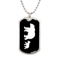 Mama Bear With 1 Cub v3 - Luxury Dog Tag Necklace