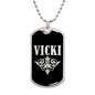Vicki v02a - Luxury Dog Tag Necklace