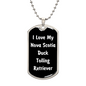 Love My Nova Scotia Duck Tolling Retriever v6 - Luxury Dog Tag Necklace