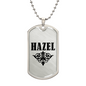 Hazel v01a - Luxury Dog Tag Necklace