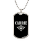 Carrie v02a - Luxury Dog Tag Necklace