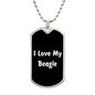 Love My Beagle v6 - Luxury Dog Tag Necklace