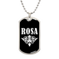 Rosa v03a - Luxury Dog Tag Necklace