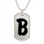 Initial B v1b - Luxury Dog Tag Necklace