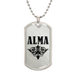 Alma v01a - Luxury Dog Tag Necklace