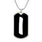 Initial I v3b - Luxury Dog Tag Necklace