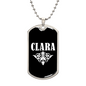 Clara v03a - Luxury Dog Tag Necklace