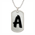Initial A v1b - Luxury Dog Tag Necklace