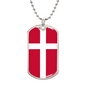 Danish Flag - Luxury Dog Tag Necklace