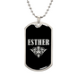 Esther v02a - Luxury Dog Tag Necklace
