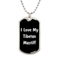 Love My Tibetan Mastiff v6 - Luxury Dog Tag Necklace