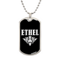 Ethel v03a - Luxury Dog Tag Necklace