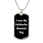 Love My Entlebucher Mountain Dog v6 - Luxury Dog Tag Necklace