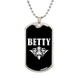Betty v03a - Luxury Dog Tag Necklace