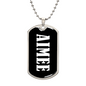 Aimee v03 - Luxury Dog Tag Necklace