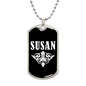 Susan v03a - Luxury Dog Tag Necklace