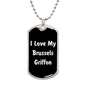 Love My Brussels Griffon v6 - Luxury Dog Tag Necklace