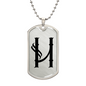 Initial H v001-21 - Luxury Dog Tag Necklace