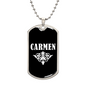 Carmen v03a - Luxury Dog Tag Necklace
