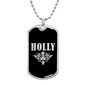 Holly v02a - Luxury Dog Tag Necklace