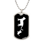 Mama Cat With 1 Kitten v3 - Luxury Dog Tag Necklace