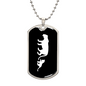 Mama Lioness With 1 Cub v3 - Luxury Dog Tag Necklace