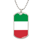 Italian Flag - Luxury Dog Tag Necklace