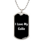Love My Collie v6 - Luxury Dog Tag Necklace