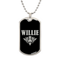 Willie v02a - Luxury Dog Tag Necklace