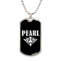 Pearl v03a - Luxury Dog Tag Necklace