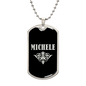 Michele v02a - Luxury Dog Tag Necklace