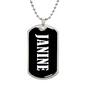 Janine v03 - Luxury Dog Tag Necklace