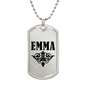 Emma v01a - Luxury Dog Tag Necklace