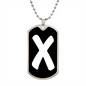 Initial X v3b - Luxury Dog Tag Necklace