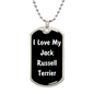 Love My Jack Russell Terrier v6 - Luxury Dog Tag Necklace