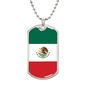 Mexican Flag - Luxury Dog Tag Necklace
