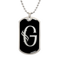 Initial G v001-22 - Luxury Dog Tag Necklace