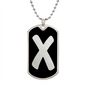 Initial X v2b - Luxury Dog Tag Necklace