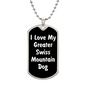 Love My Greater Swiss Mountain Dog v6 - Luxury Dog Tag Necklace