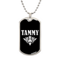 Tammy v03a - Luxury Dog Tag Necklace