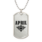 April v01a - Luxury Dog Tag Necklace