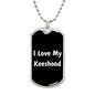 Love My Keeshond v6 - Luxury Dog Tag Necklace