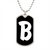 Initial B v3b - Luxury Dog Tag Necklace