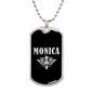 Monica v02a - Luxury Dog Tag Necklace