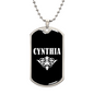 Cynthia v03a - Luxury Dog Tag Necklace
