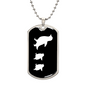Mama Penguin With 2 Chicks v3 - Luxury Dog Tag Necklace