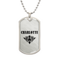 Charlotte v01a - Luxury Dog Tag Necklace