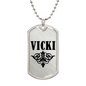 Vicki v01a - Luxury Dog Tag Necklace