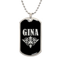Gina v02a - Luxury Dog Tag Necklace